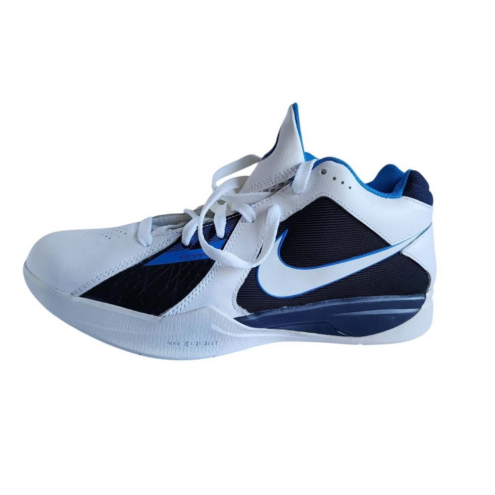Nike Zoom KD 3 III 417279-105 White Navy Photo Blue Size 10 OKC 2010 Auth